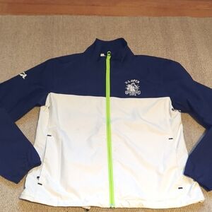 Women Polo Golf 2016 Us Open At Oakmont Waterproof Rain Jacket Size S Blue/White